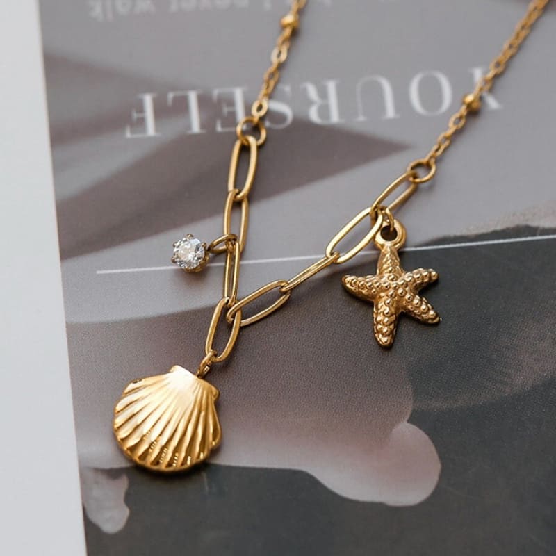 Deep Ocean - 18K Gold Plated Necklace