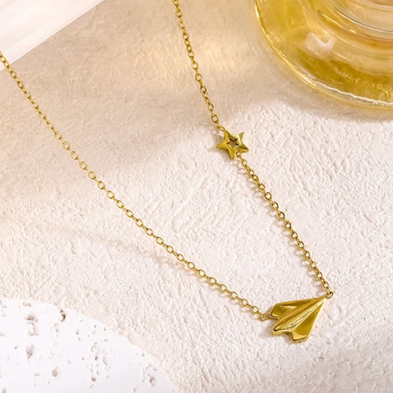 Fly to Your Heart- 18K Gold Plated Necklace