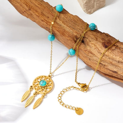 Dream Catcher - 18K Gold Plated Necklace