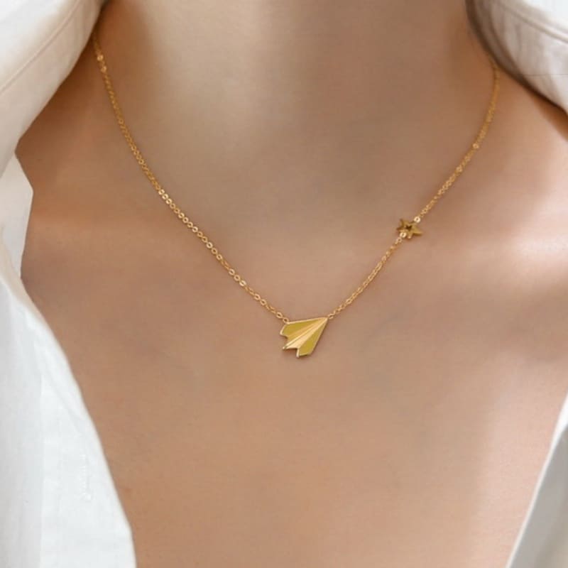 Fly to Your Heart- 18K Gold Plated Necklace