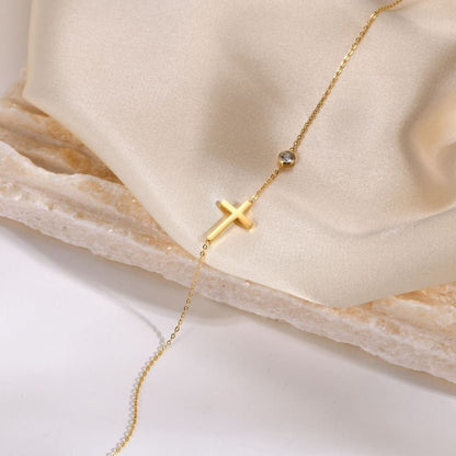 Cross My Heart - 18K Gold Plated Necklace