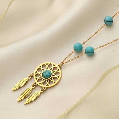 Dream Catcher - 18K Gold Plated Necklace