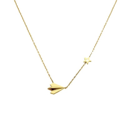 Fly to Your Heart- 18K Gold Plated Necklace