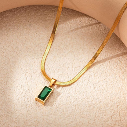 Emerald Oasis - 18K Gold Plated Necklace