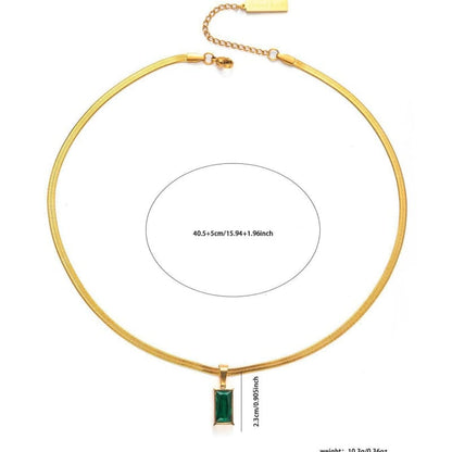 Emerald Oasis - 18K Gold Plated Necklace