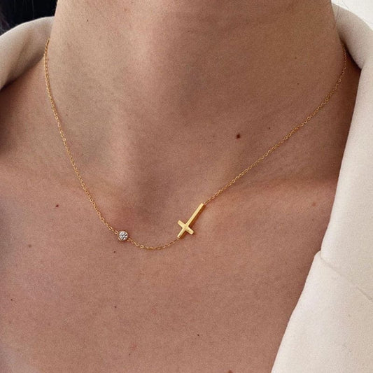 Cross My Heart - 18K Gold Plated Necklace