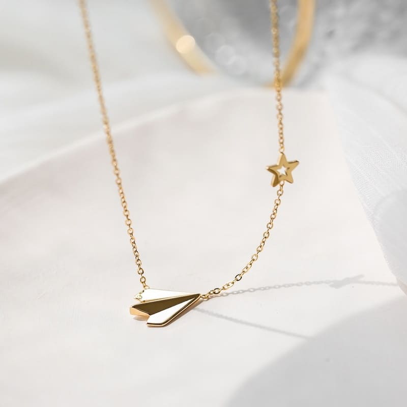 Fly to Your Heart- 18K Gold Plated Necklace