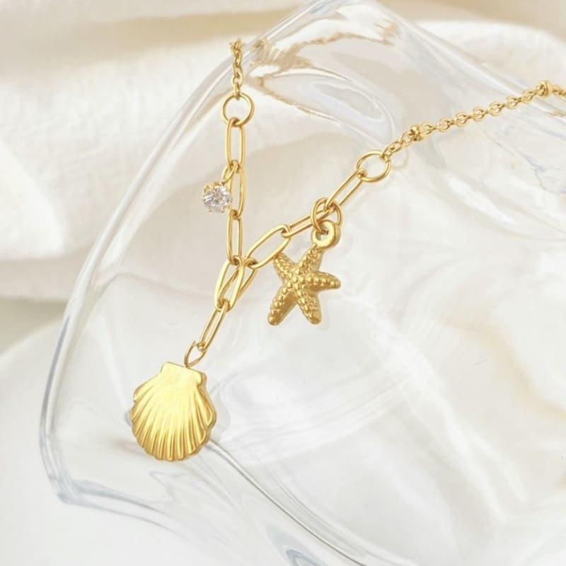 Deep Ocean - 18K Gold Plated Necklace