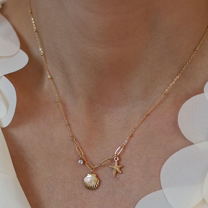 Deep Ocean - 18K Gold Plated Necklace