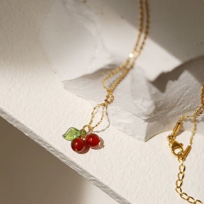 I Cherry You - 18K Gold Plated Necklace