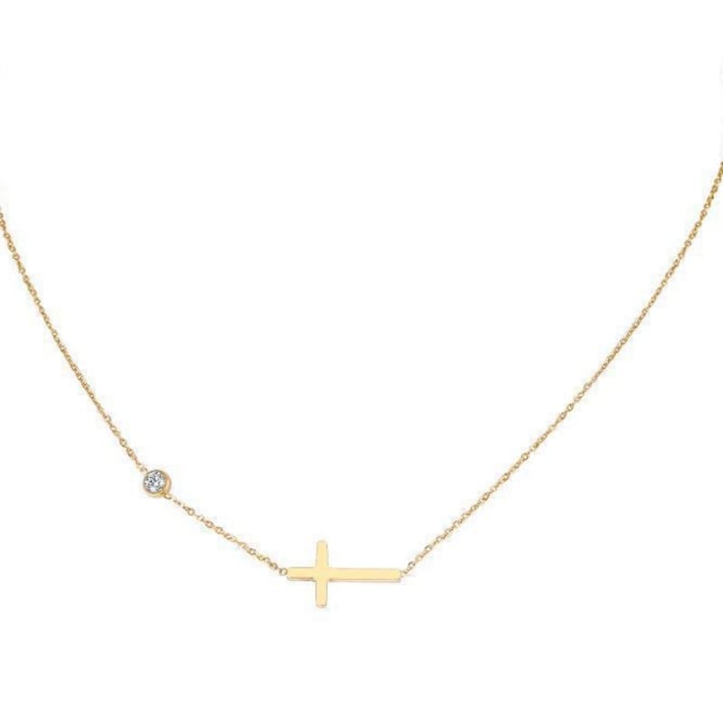 Cross My Heart - 18K Gold Plated Necklace